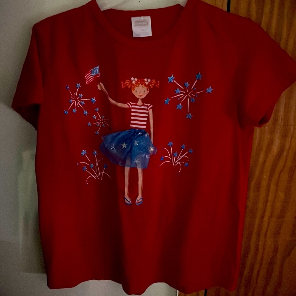 4th of July Girls Tee